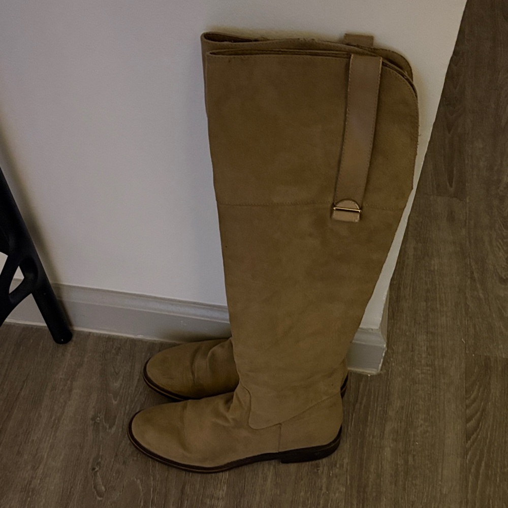 Zara Tan Over the Knee Boots